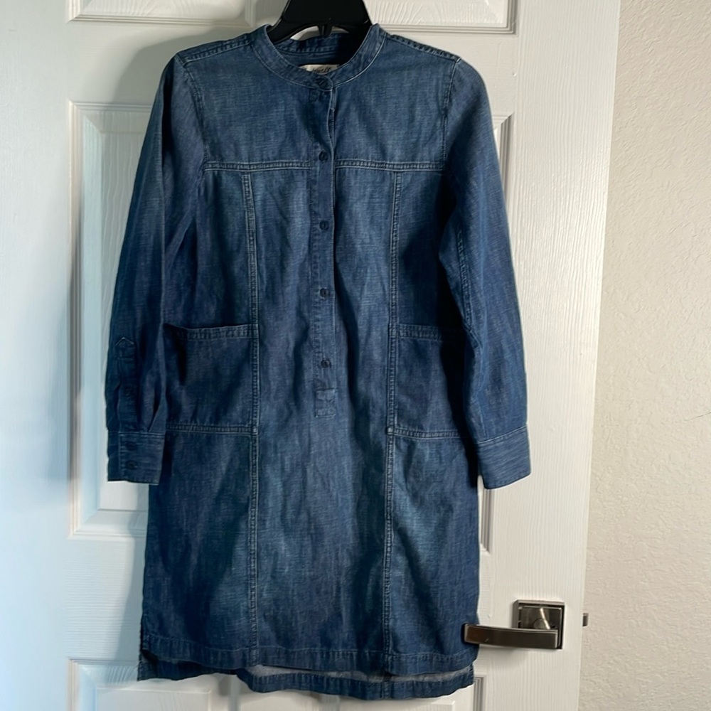 Madewell long sleeve denim dress